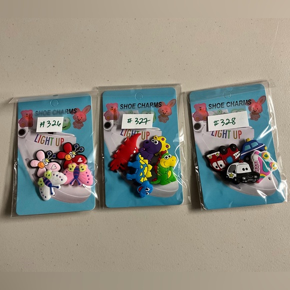 Pick 1  Shoe Charm 4pc - 2 Light Up - 2 Regular -Brand New - Picture 1 of 5